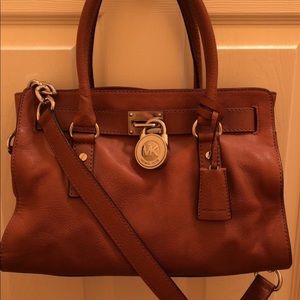 Leather Michael Kors medium Hamilton purse